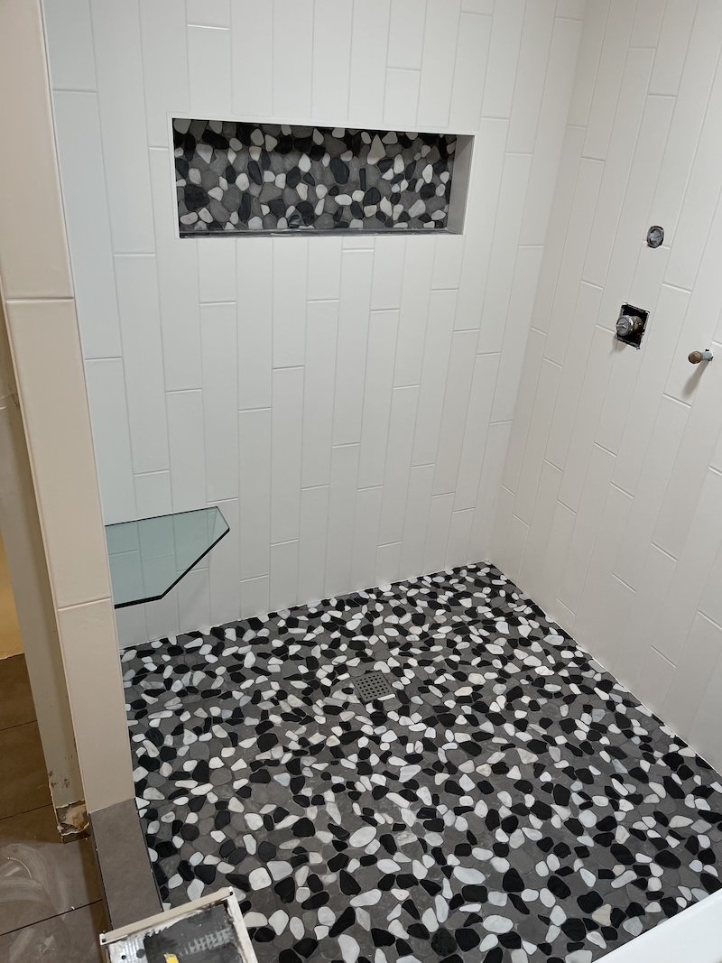 Tile shower installation